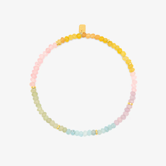 Rainbow Bead Stretch Anklet