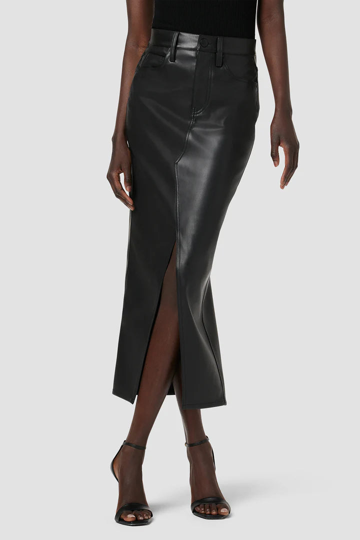 Pleather Midi Skirt