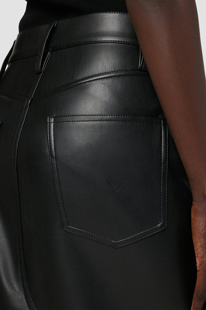 Pleather Midi Skirt